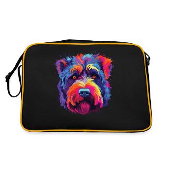 Aquarelles Colorées Bouvier des Flandres - Sac Retro - noir/or - Dos