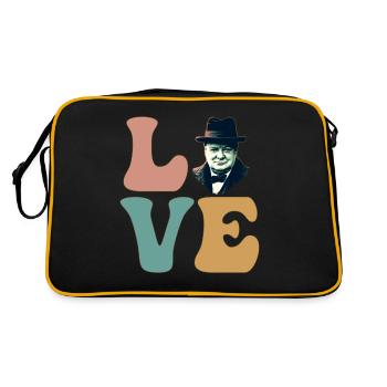 LOVE Winston Churchill Britannique - Sac Retro - noir/or - Dos