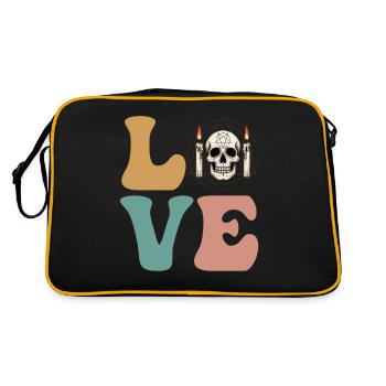 LOVE Witchcraft Witch Wiccan Occult Skull - Retro Bag - black/gold - Back