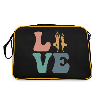 LOVE Yoga Yogi - Retro Bag - black/gold - Back