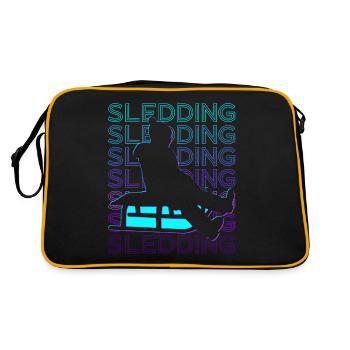 Sledding Mushing Sleigh Retro - Retro Bag - black/gold - Back