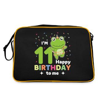Grenouille pour les 11 ans pour les enfants de onze ans - Sac Retro - noir/or - Dos