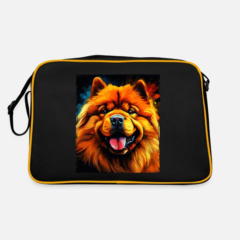 Chow Chow Hund Portrait Retro Tasche