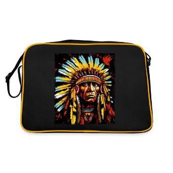 Chef indien apache - Sac Retro - noir/or - Dos