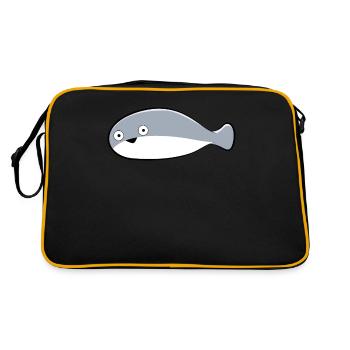 L’ancien mème de poisson de Sacambaspi surpris - Sac Retro - noir/or - Dos