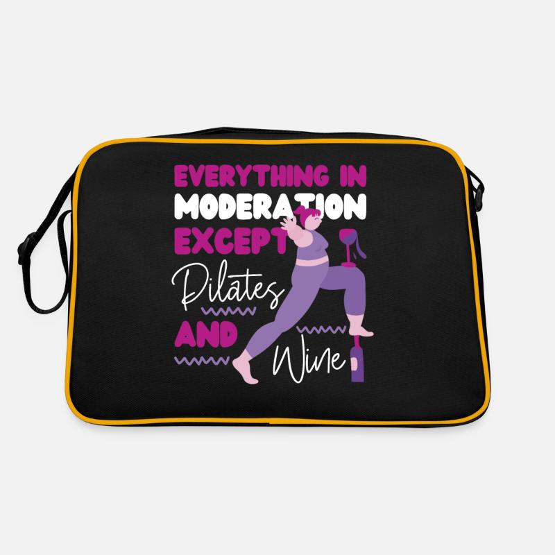 Pilates Instructor Teacher Wine Retro Bag