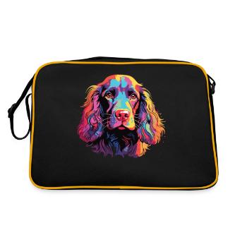 Aquarelle coloré Boykin Spaniel - Sac Retro - noir/or - Dos