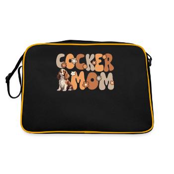 Cocker Épagneul Groovy Cocker Maman - Sac Retro - noir/or - Dos
