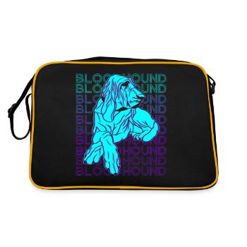 Chien Bloodhound Rétro - Sac Retro - noir/or - Dos