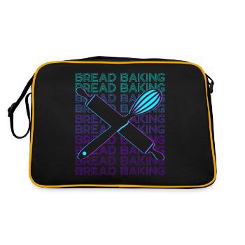 Bread Baking Bread Baker Bakery Retro - Retro Bag - black/gold - Back
