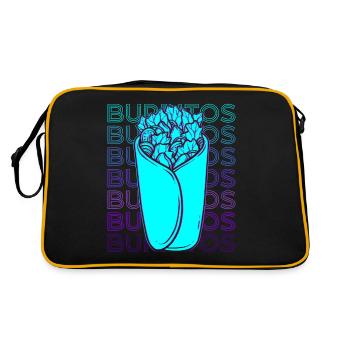 Burritos Cuisine Mexicaine Rétro - Sac Retro - noir/or - Dos