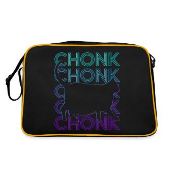 Chonk Cat Meme Retro - Retro Bag - black/gold - Back