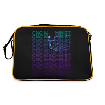 CNC Processor Machine Operator Retro - Retro Bag - black/gold - Back