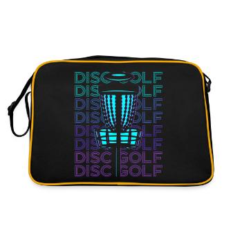 Disc Golf Disc Golfing Disc Golfer Retro - Retro Bag - black/gold - Back