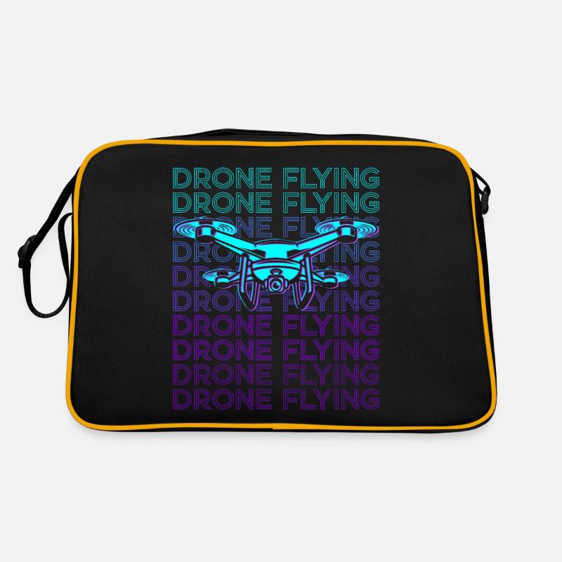Drone Flying Drone Pilot Quadcopter Retro Retro Bag