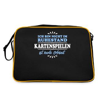 Pensionné de retraite Joueur de cartes de retraité - Sac Retro - noir/or - Dos