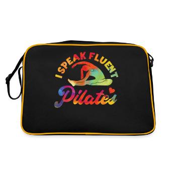 Pilates Instructor Teacher - Retro Tasche - Schwarz/Gold - Hinten