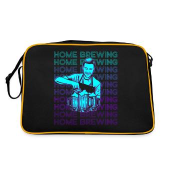 Home Brewing Home Brewing Craft Beer Brewer Retro - Retro Bag - black/gold - Back