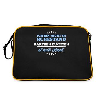 Retirement Pensioner Pensioner Cactus Grower - Retro Bag - black/gold - Back