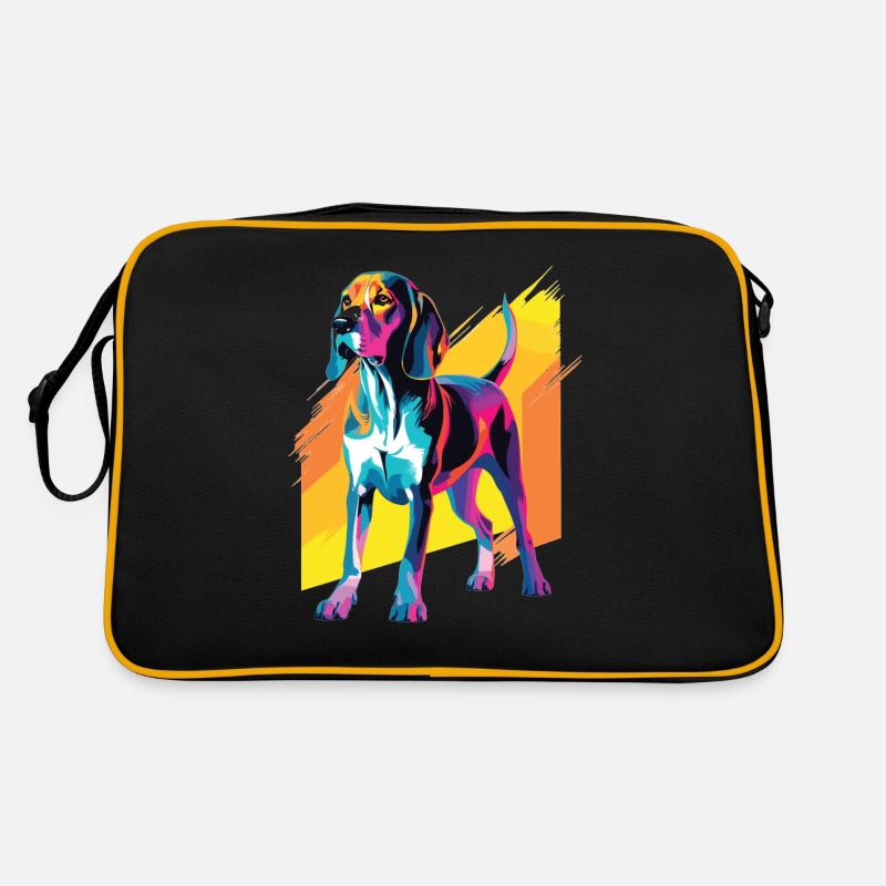 Wasserfarben Farbenfroher Treeing Walker Coonhound Retro Tasche