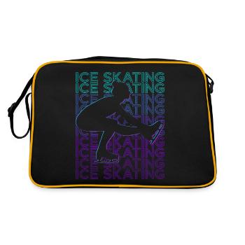 Ice Skating Ice Skater Figure Skater - Retro Bag - black/gold - Back