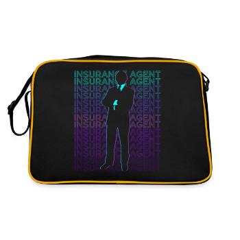 Agent d’assurance Courtier d’assurance Rétro - Sac Retro - noir/or - Dos