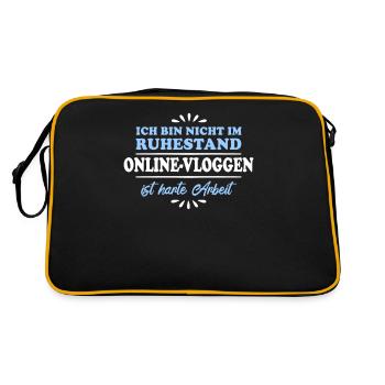 Retirement Retiree Retiree Online Vlogger - Retro Bag - black/gold - Back