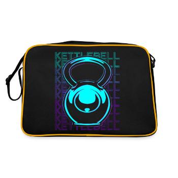 Kettlebell Lifting Workout Gym Retro - Sac Retro - noir/or - Dos