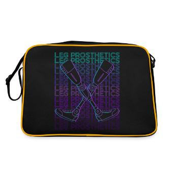 Beinprothesen Amputierte Amputation Retro - Retro Tasche - Schwarz/Gold - Hinten