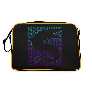Mosasaurus Dinosaure Rétro - Sac Retro - noir/or - Dos