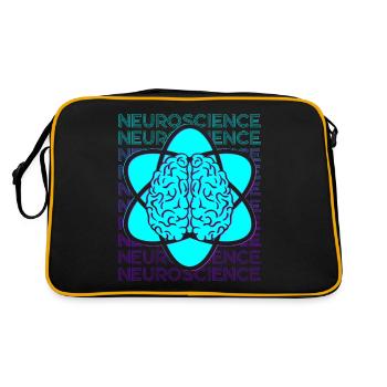 Neuroscience, Neurology, Neurologist, Retro - Retro Bag - black/gold - Back