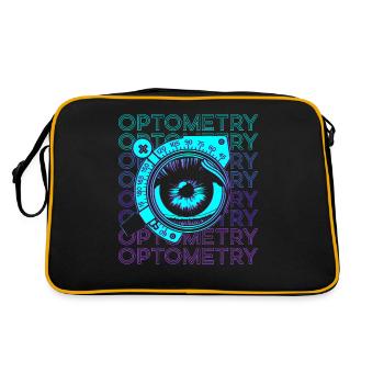 Optometrie Optometristen Optiker Retro - Retro Tasche - Schwarz/Gold - Hinten