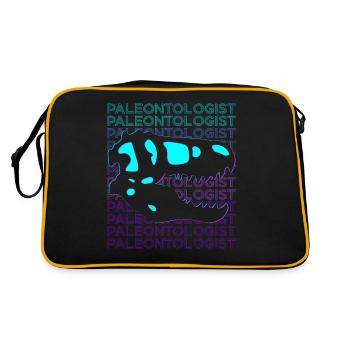Paleontologist Paleontology Fossil Retro - Retro Bag - black/gold - Back