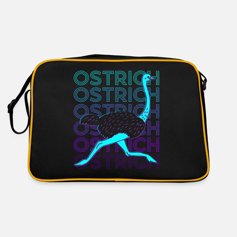 Strauß Tier Retro Retro Tasche