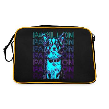 Papillon Dog Retro - Retro Bag - black/gold - Back