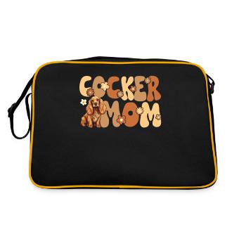 Cocker Épagneul Groovy Cocker Maman - Sac Retro - noir/or - Dos