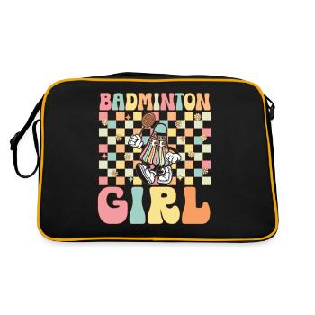 Badminton Fille Groovy Joueur - Sac Retro - noir/or - Dos