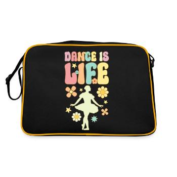 Dance Is Life Groovy Ballet Dance Dancer Baller - Retro Bag - black/gold - Back