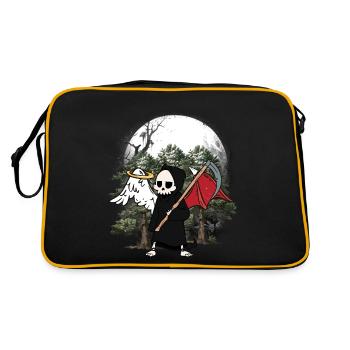 Horror Angel Devil Grim Reaper Halloween Death - Retro Bag - black/gold - Back