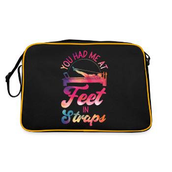 Pilates Instructor Teacher - Retro Tasche - Schwarz/Gold - Hinten