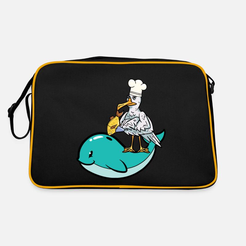 Mouette cuisiner du poisson camouflage requin cuisson du poisson Sac Retro