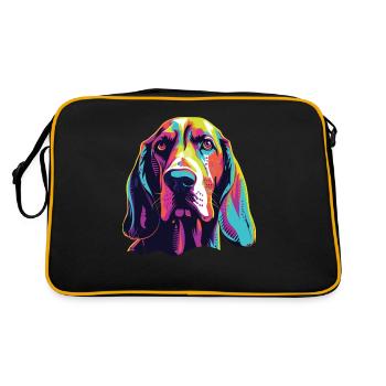Aquarelle colorée Bracco Italiano - Sac Retro - noir/or - Dos