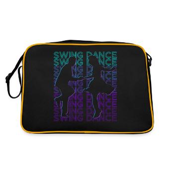Swing Dance Dancing Swing Dancer Retro - Retro Bag - black/gold - Back