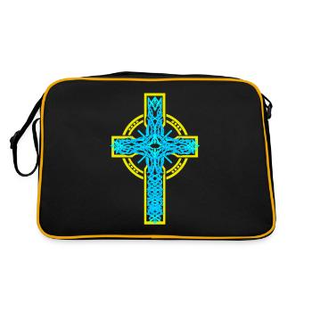 Cross Crosses Crucifix Church Jesus God - Retro Bag - black/gold - Back