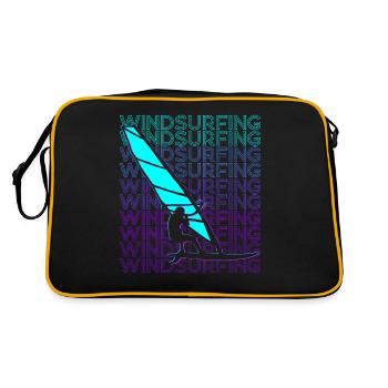 Windsurfing Windsurfer Windsurfing Retro - Retro Bag - black/gold - Back