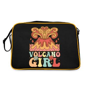 Volcano Girl Lava Geologist - Retro Bag - black/gold - Back