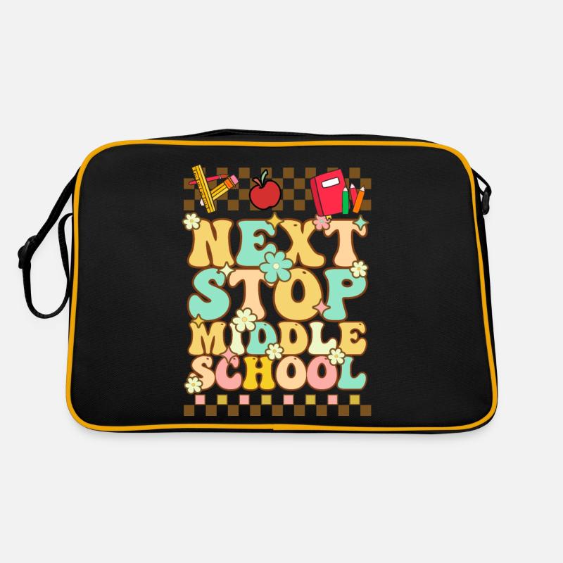 Prochain arrêt : collège, école primaire - Sac Retro - noir/or