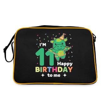 Dragon pour les 11 ans pour les enfants de onze ans - Sac Retro - noir/or - Dos