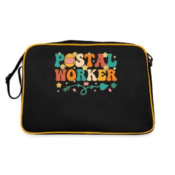 Postal Worker Postal Service Postman Postman - Retro Bag - black/gold - Back