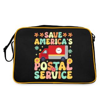 Save America's Postal Service Postal Worker Postbo - Retro Bag - black/gold - Back